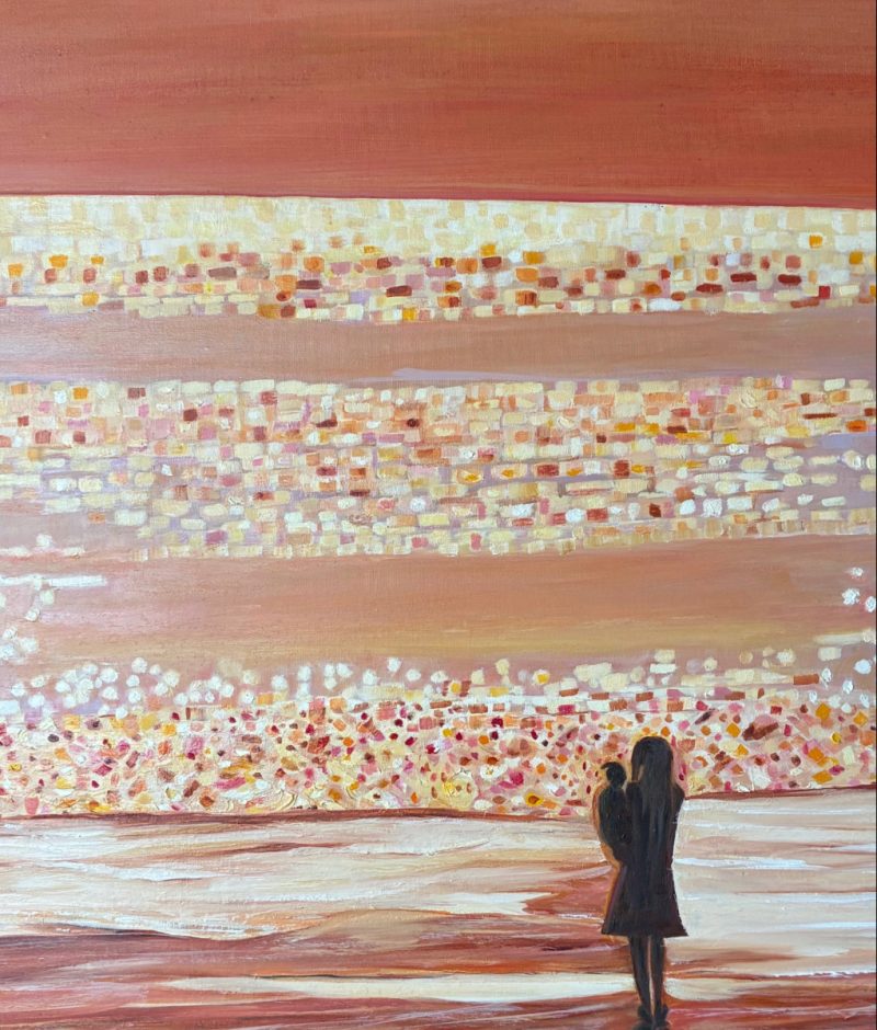 Abstract seascape in soft vibrant coloura