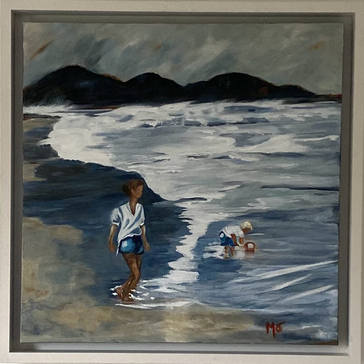 Original seascape painting “ making Memories by moira Ryan oil on canvas, inspired by the Wild Atlantic Way Irish Artist